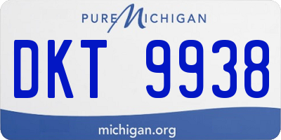 MI license plate DKT9938
