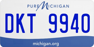 MI license plate DKT9940