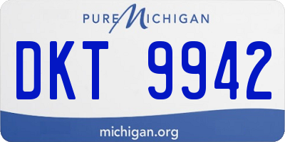 MI license plate DKT9942