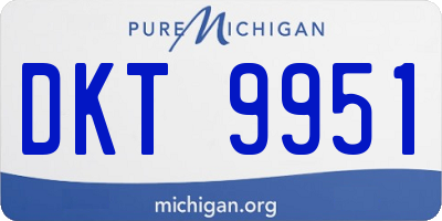 MI license plate DKT9951