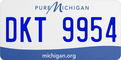 MI license plate DKT9954