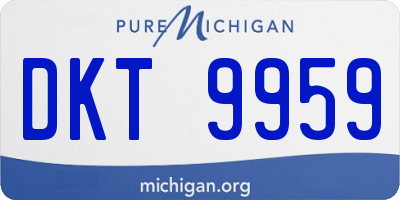 MI license plate DKT9959