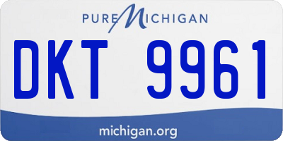 MI license plate DKT9961