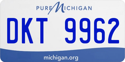 MI license plate DKT9962
