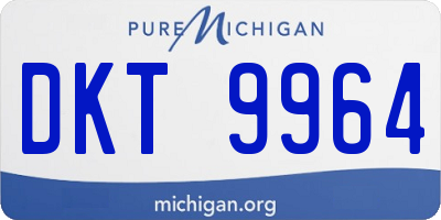 MI license plate DKT9964