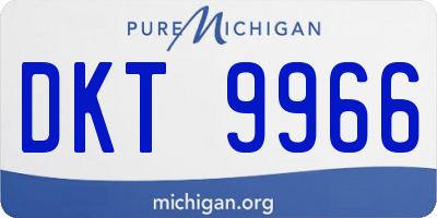 MI license plate DKT9966