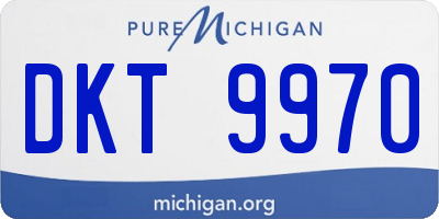 MI license plate DKT9970