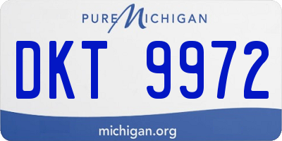 MI license plate DKT9972