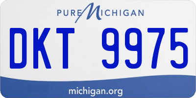 MI license plate DKT9975
