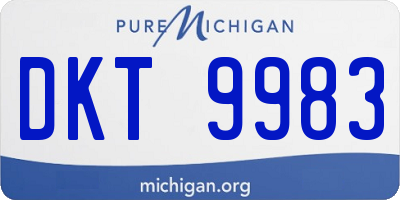 MI license plate DKT9983