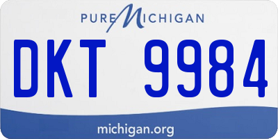 MI license plate DKT9984