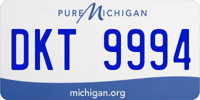 MI license plate DKT9994