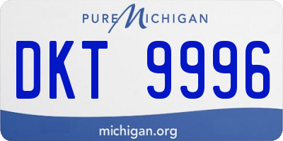 MI license plate DKT9996