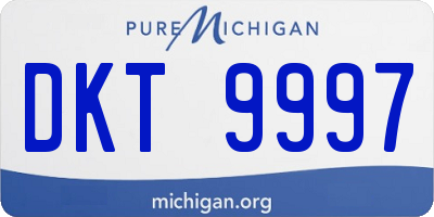 MI license plate DKT9997