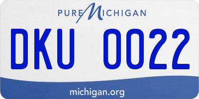 MI license plate DKU0022