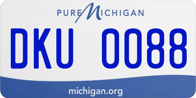 MI license plate DKU0088