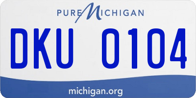 MI license plate DKU0104