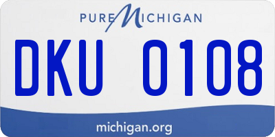 MI license plate DKU0108
