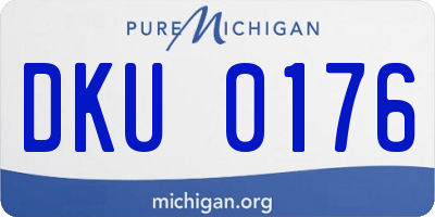 MI license plate DKU0176