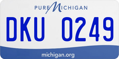 MI license plate DKU0249