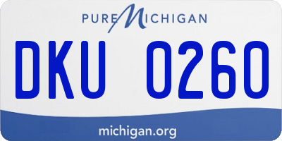 MI license plate DKU0260