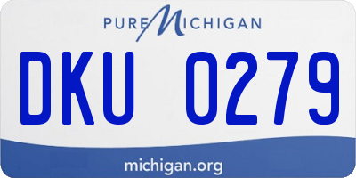 MI license plate DKU0279