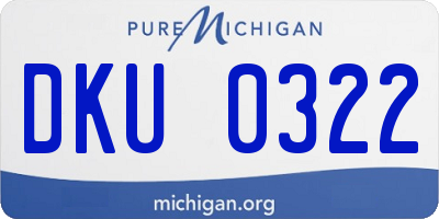 MI license plate DKU0322