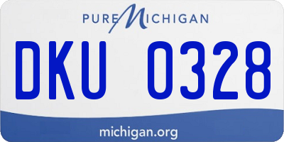 MI license plate DKU0328