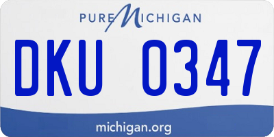 MI license plate DKU0347