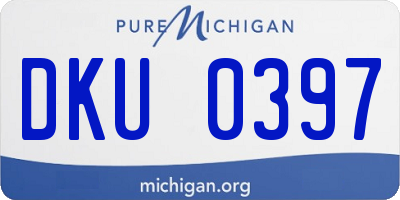 MI license plate DKU0397