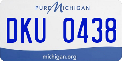 MI license plate DKU0438