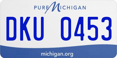 MI license plate DKU0453