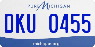 MI license plate DKU0455