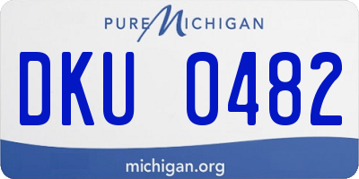 MI license plate DKU0482