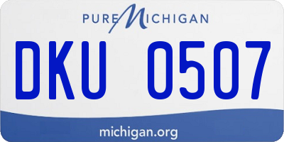 MI license plate DKU0507