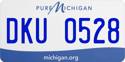 MI license plate DKU0528