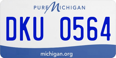 MI license plate DKU0564