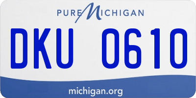 MI license plate DKU0610