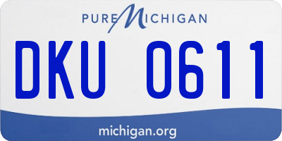 MI license plate DKU0611
