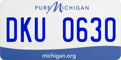 MI license plate DKU0630