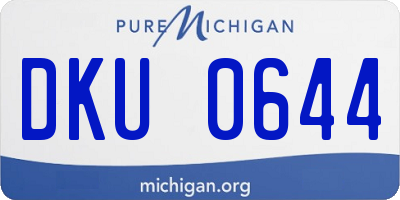 MI license plate DKU0644