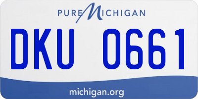 MI license plate DKU0661