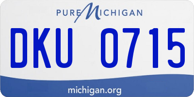 MI license plate DKU0715