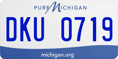 MI license plate DKU0719