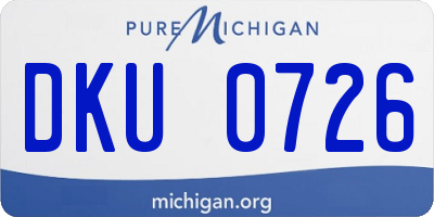 MI license plate DKU0726