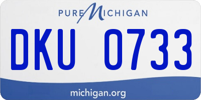 MI license plate DKU0733