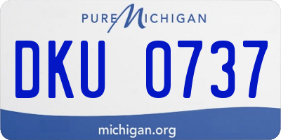 MI license plate DKU0737