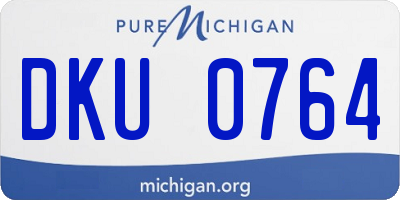 MI license plate DKU0764