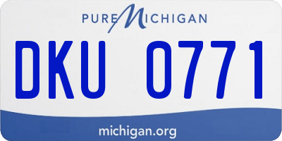MI license plate DKU0771