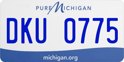 MI license plate DKU0775